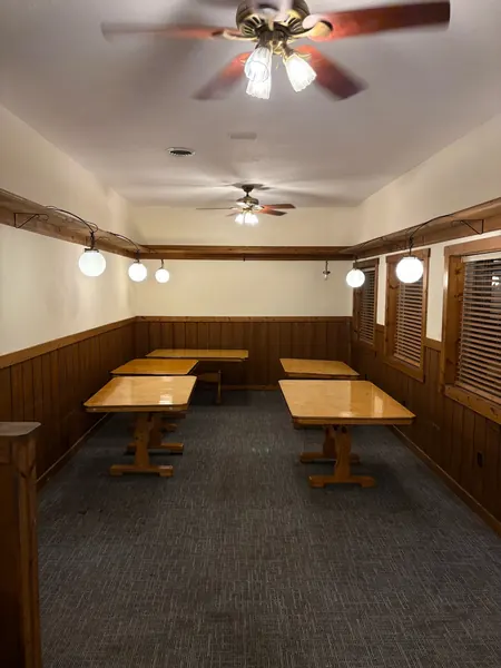Restaurant tables and dining floor